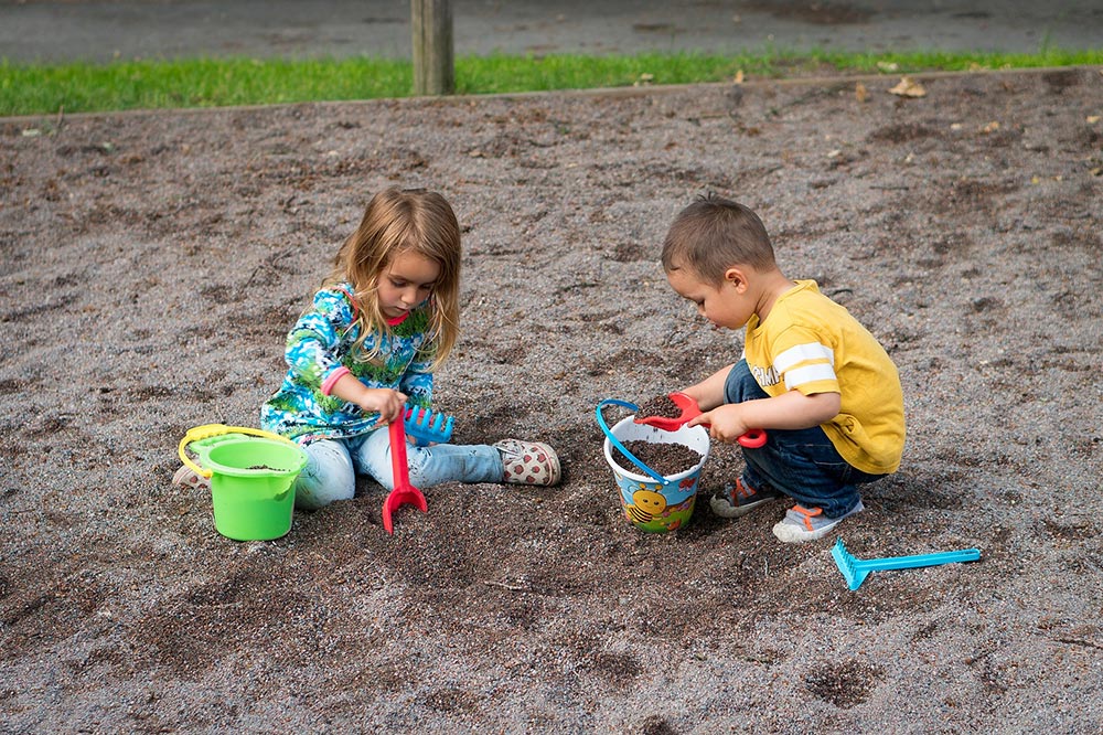 Children playing in sand