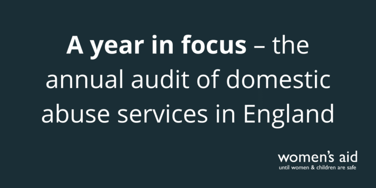 A year in focus - the annual audit of domestic abuse service in England