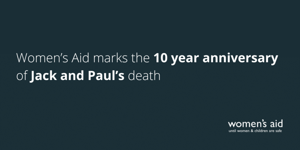 Women's Aid marks the 10 year anniversary of Jack and Paul's death